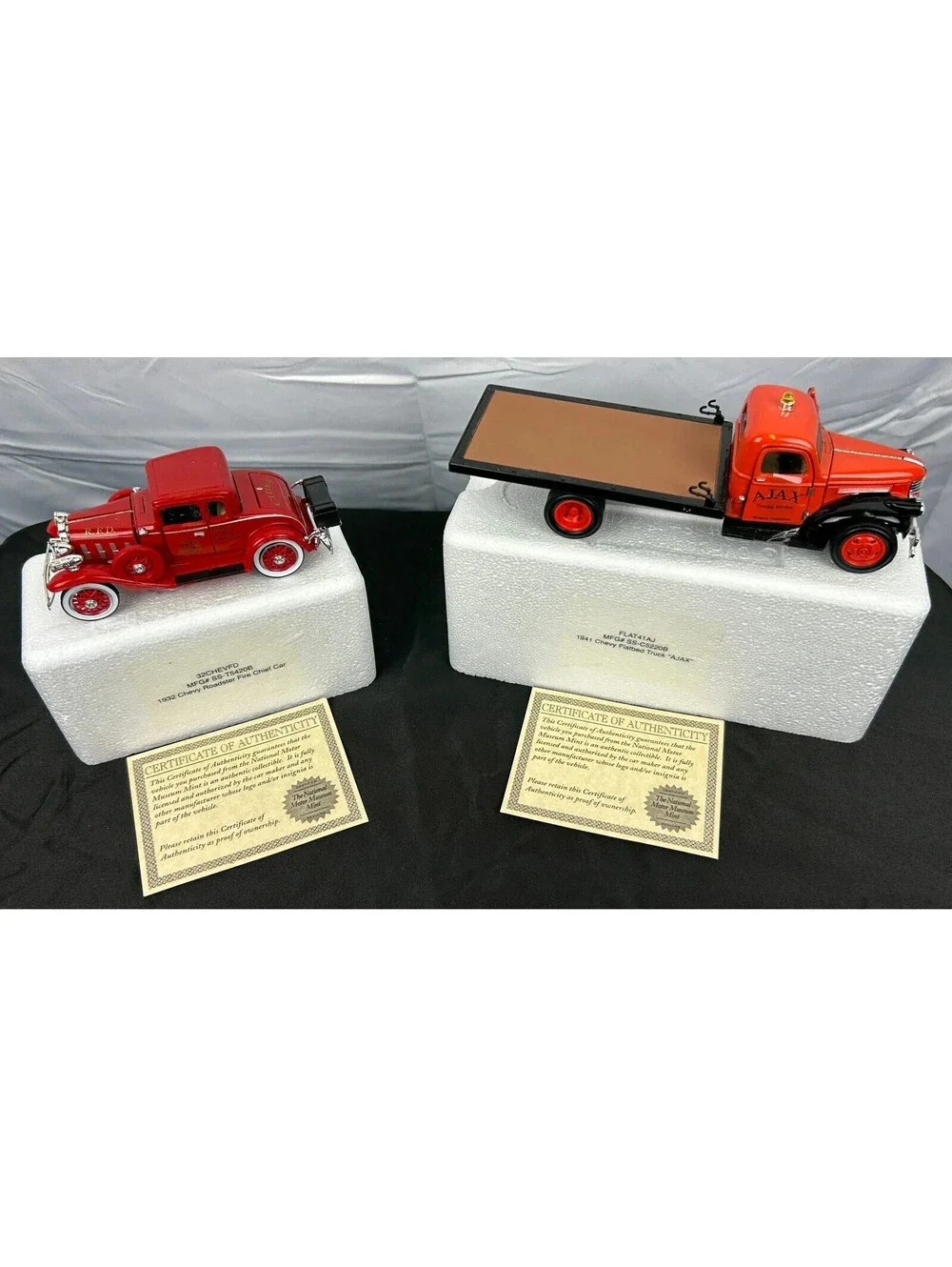 National Motor Museum Set, 1932 Chevrolet Fire Chief, 1941 Chevrolet Flatbed